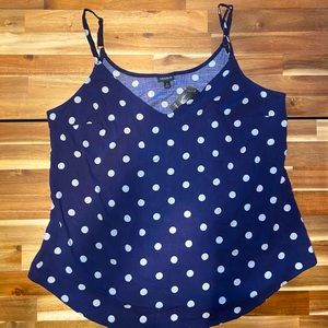 Torrid blue polka dot tank